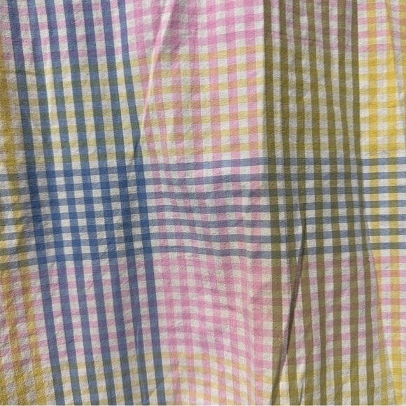 Vintage Timber Creek Pastel Plaid Short Sleeve Button Up Top Mens Size XL Spring - Picture 15 of 16